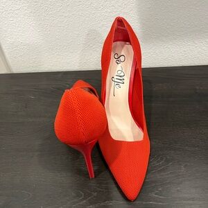 So Me Women's Fiery Red Heels